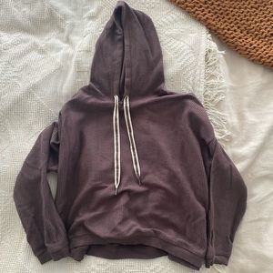 Aerie brown ribbed hoodie
